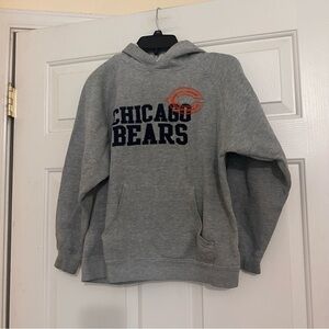 Reebok Team Apparel Chicago Bears Gray Hoodie Hooded Sweatshirt NFL Youth L XL